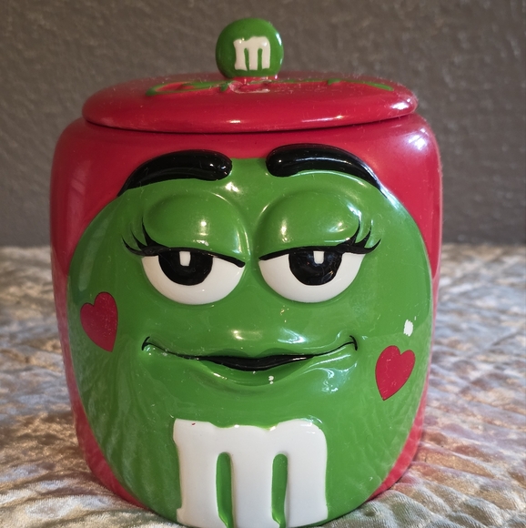 M&M'S | Kitchen | Vintage Green And Red Mm Character Cookie Jar C204 ...